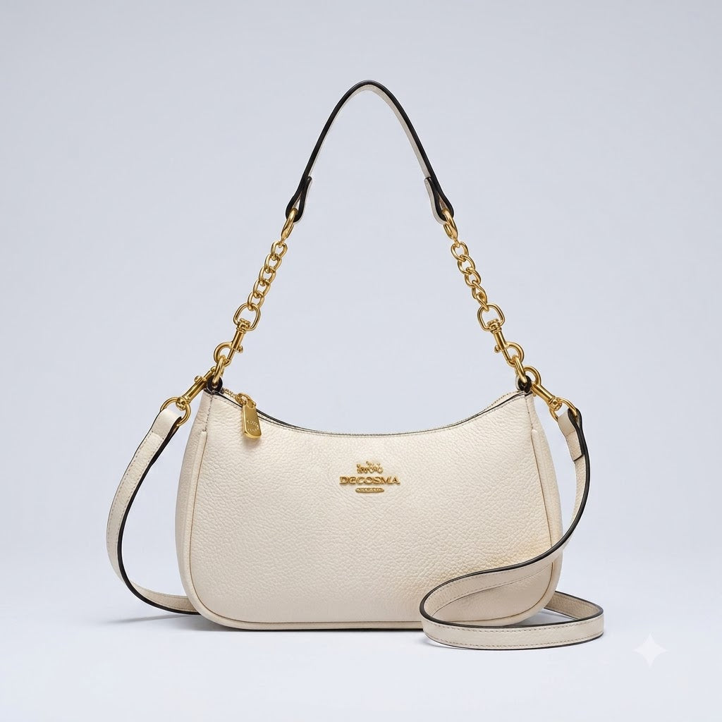 Bolso blanco con cadena