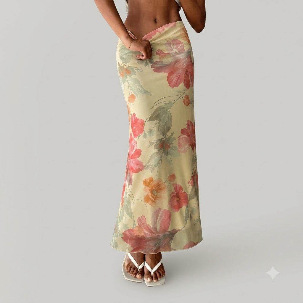 Falda maxi floral